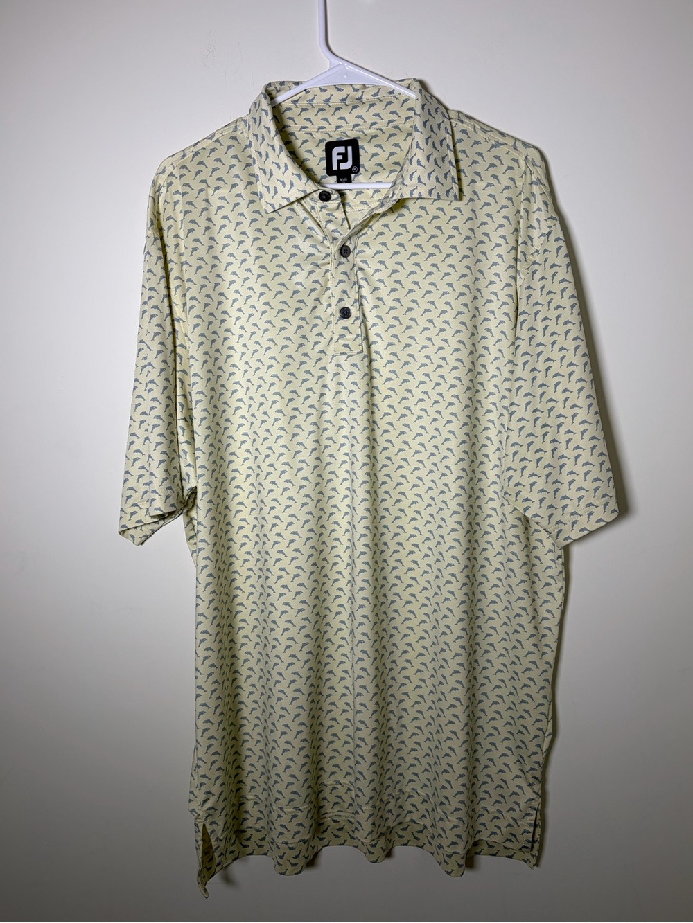 FootJoy Men’s XL Pale Yellow Dolphin Polo
